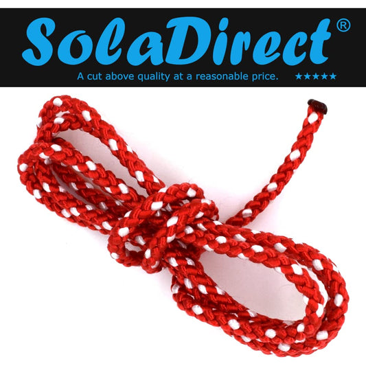 3 mm Pull Cord, Recoil Starter Rope for Lawnmower, Chainsaw, 5 metres / 16 ft Long Lawn Mower Replacement Pull Cord (Red)
