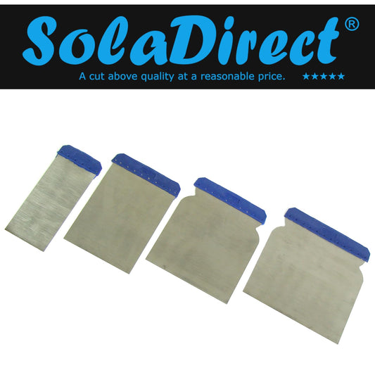 Filling Knives Metal Putty Spatulas, Set of 4, Scraper / Plaster / Drywall / Crack Filler Applicators Spreaders