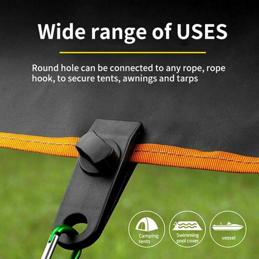 Tarpaulin Clips Heavy Duty Tarp Clips Crocodile Mouth Tent Clips Multipurpose with Tighten Lock Grip Thumb Screw (Pack of 6)