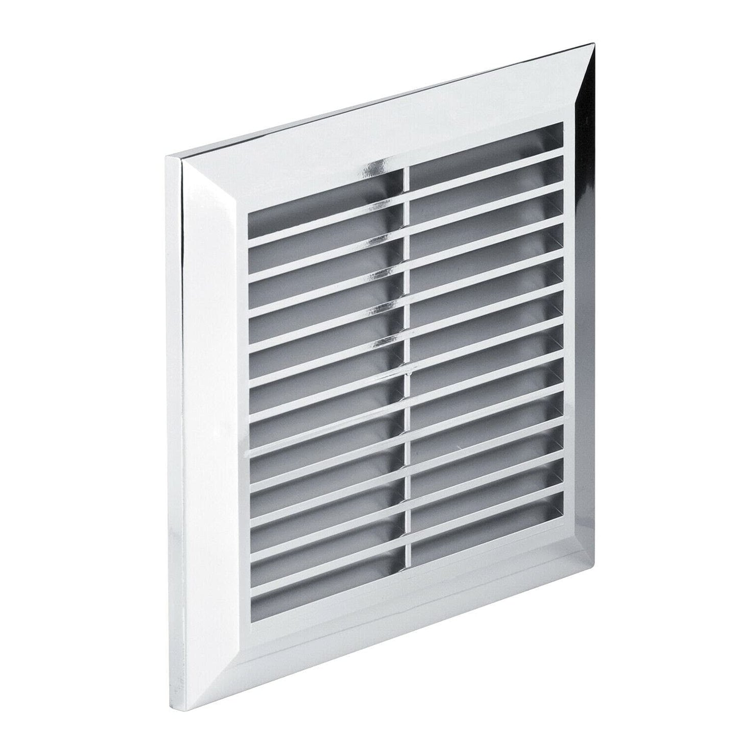170 mm x 170 mm Chrome Air Vent Grille for 100 mm Round Duct Hose Pipe Connection