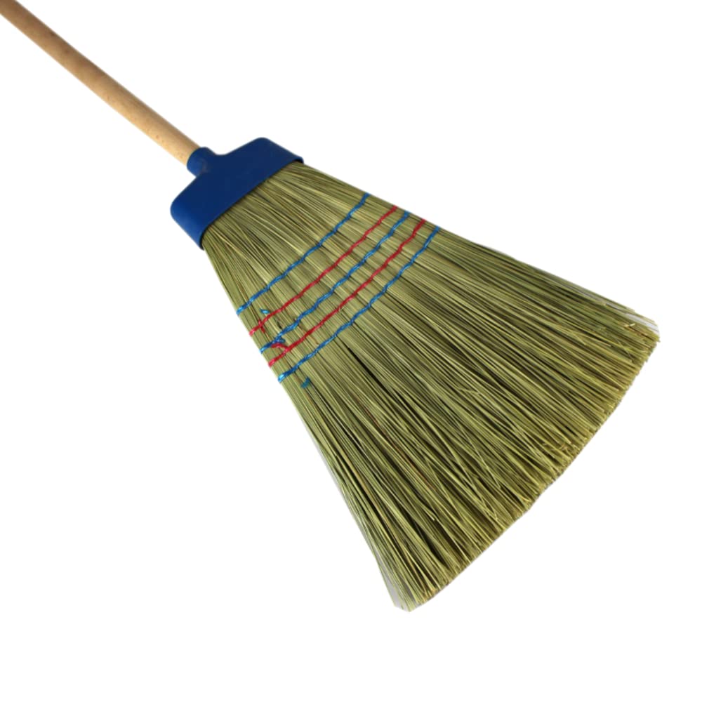 125 cm Long Handmade Corn Broom Sweeping Brush for Patio Stable Yard Garden Warehouse