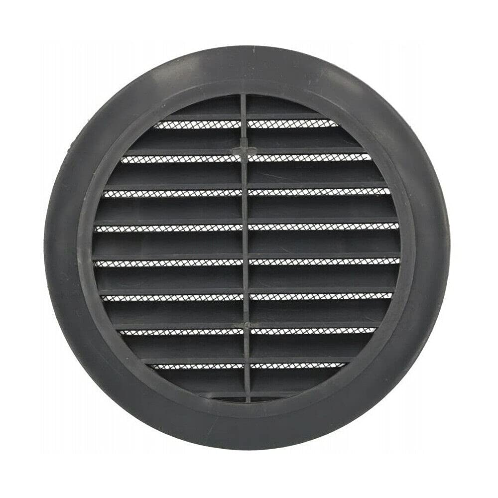 Graphite Grey Circle Round Air Vent Fit 100 to 150 mm Round Ducting Ventilation Cover Supply Fly Net
