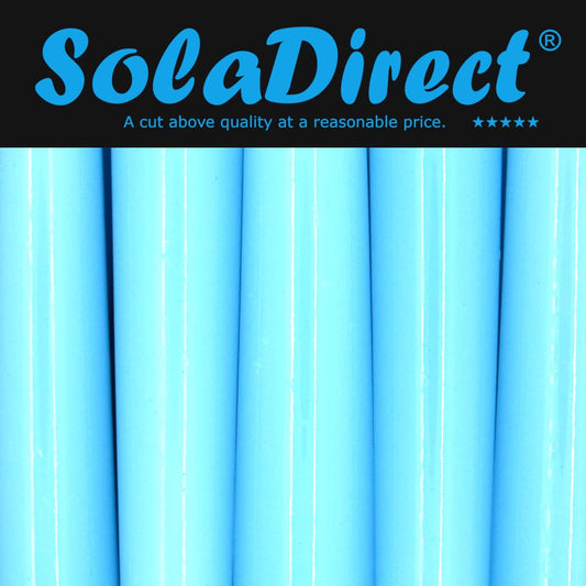 Tapered Dinner Candles, Pack of 10, Unscented, Long Burning Time, 24 cm / 9.45" (Light Blue, Varnished)