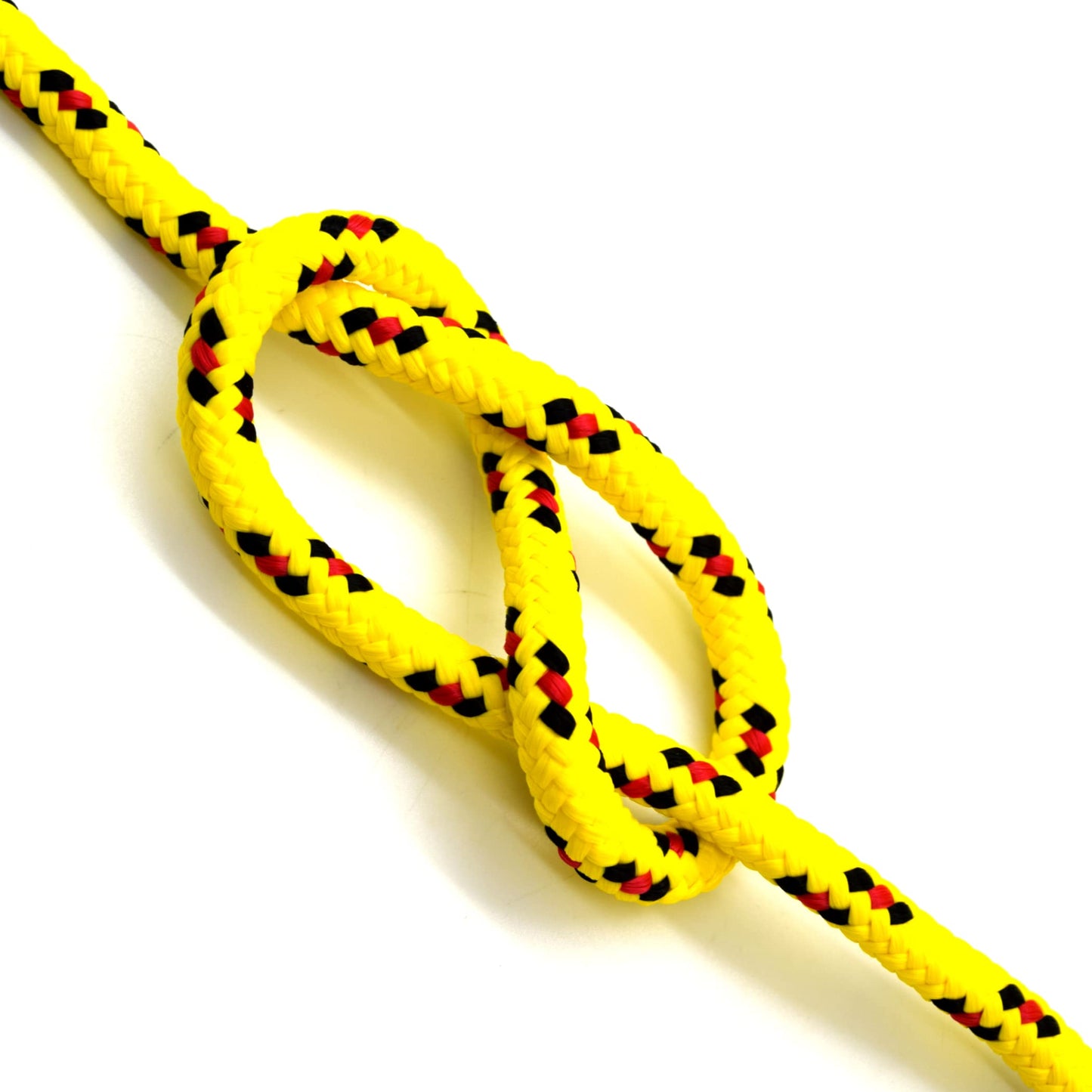 4mm x 10 metres / 32.8 ft of Yellow & Red Polypropylene Rope, Solid Braided Poly Rope Cord Twine for Boating, Yachting, Camping