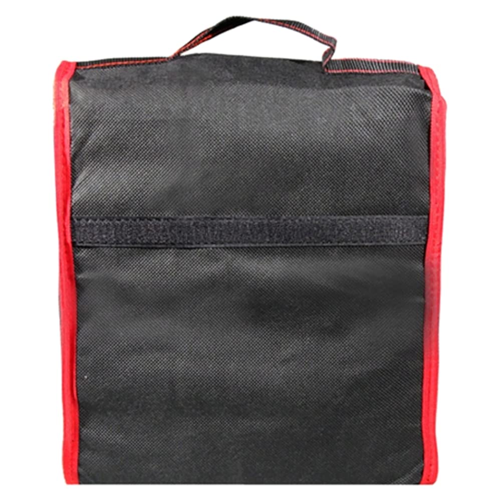 Car Boot Organiser Bag Anti Slip Foldable for Boot Storage Case Tool Bag Boot Tidy Bag, Suitable for All Vehicles, Black & Red (S)