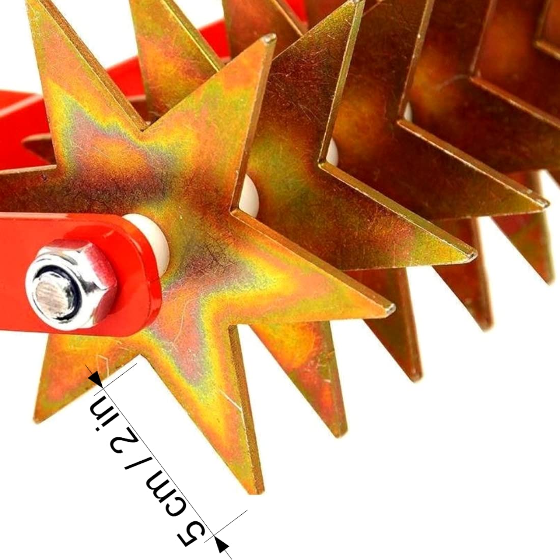 Cultivator, Rotary Hand Soil Scarifier Cultivator with Handle, 22 cm / 8.6 in Wide, Gardening and Farming Tool