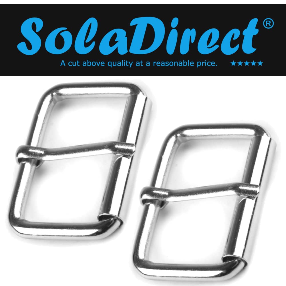 10 x 25 mm Belt Buckles Single Prong Square Replacement Buckle Men Women Belt, Metal, Silver