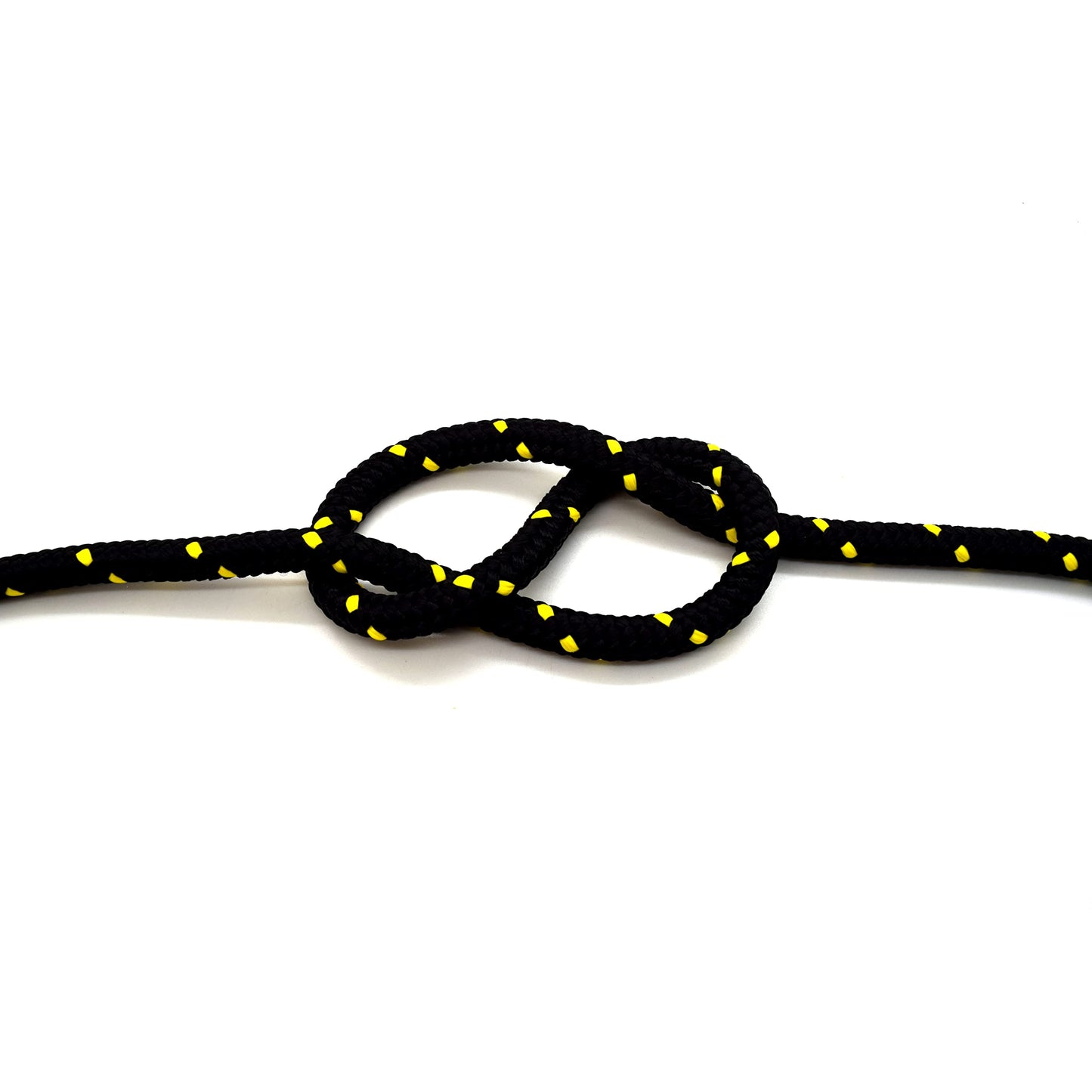 12mm x 5 metres / 16.4 ft of Black & Yellow Polypropylene Rope, Solid Braided Poly Rope Cord Twine for Boating, Yachting, Camping