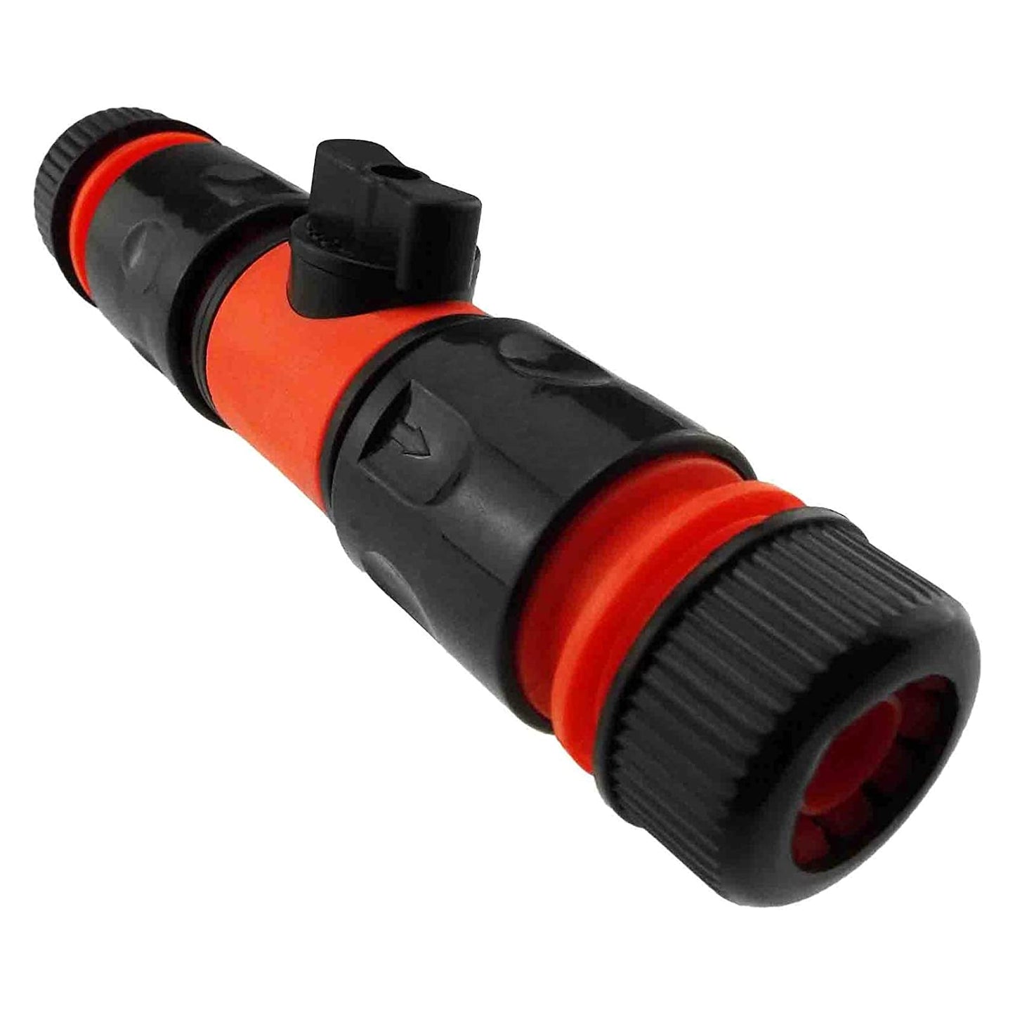 In-Line Shut-Off Valve for Join Garden Hose Pipe Tube, Double Male Connector Valve Extender & Hose Connectors (Red, Pack of 2)