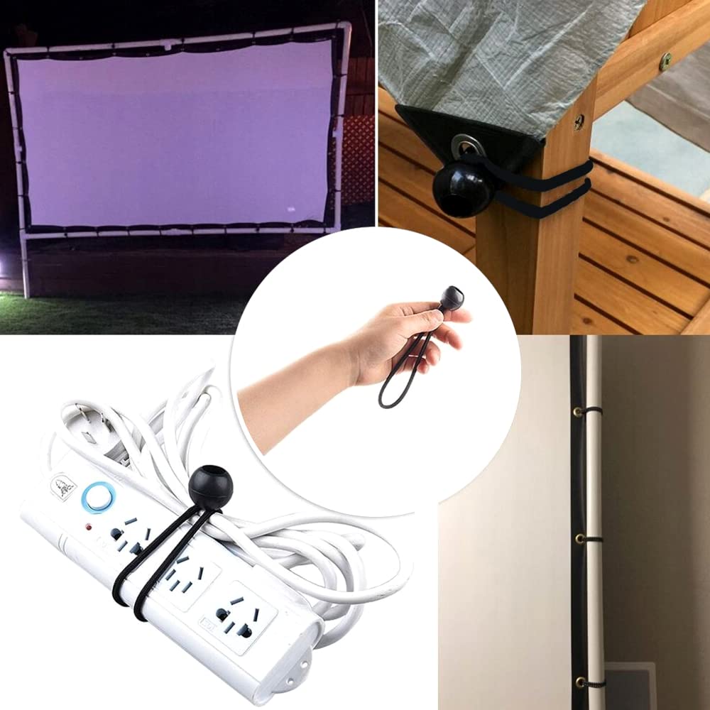 30 x 4" Tarpaulin Bungees Balls Tarp Bungee Cord for Banners, Tarpaulins, Pavilions, Tents, Tent Bungee Hooks, Tarpaulin Holders