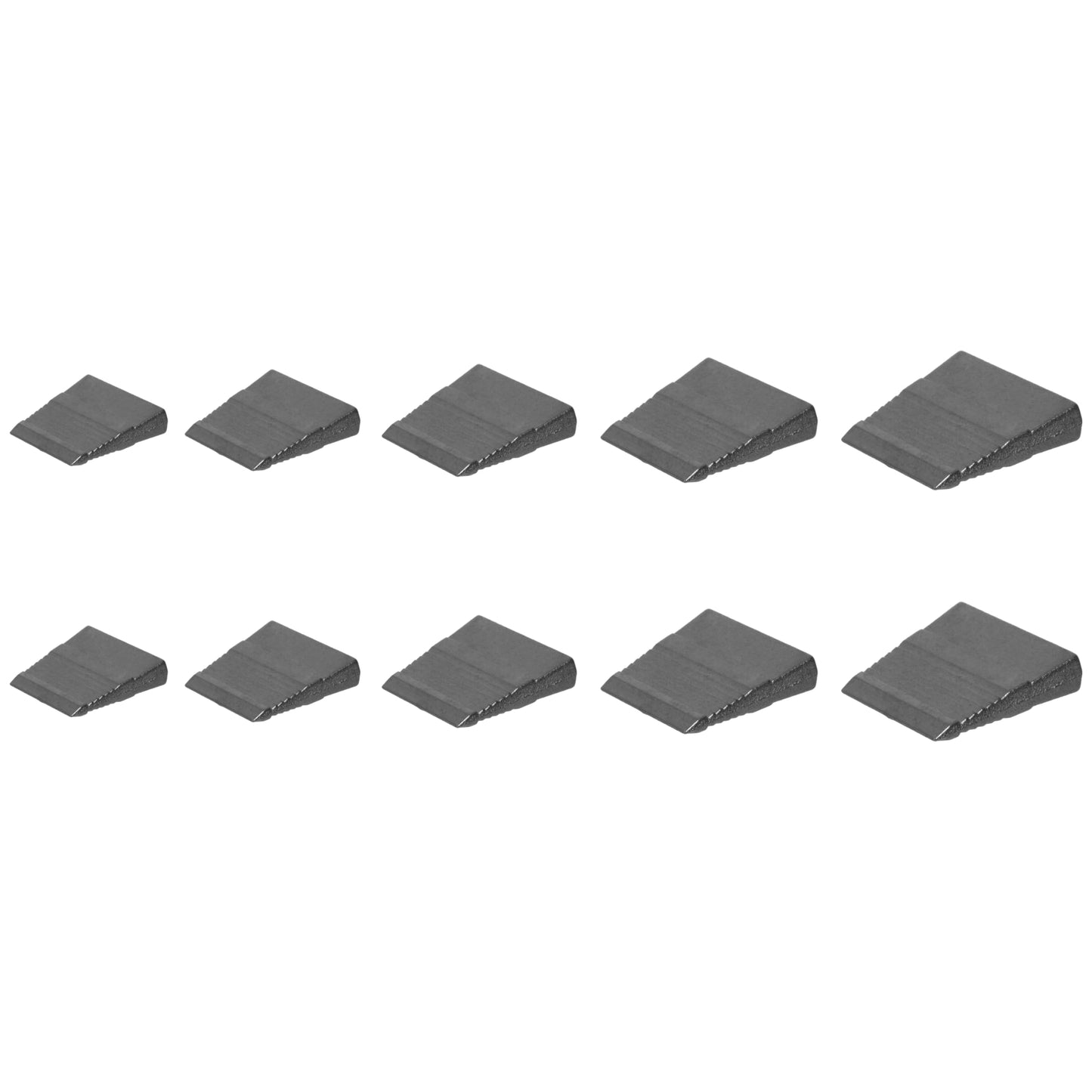Hammer Wedge Set, Shaft Wedges, 10 pcs - 2 of Each Size, Made of Metal with a Serrated Structure