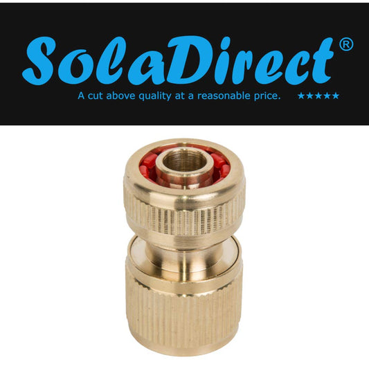 1/2" Solid Brass Snap On Quick Connector Garden Hose Adaptor without Stop