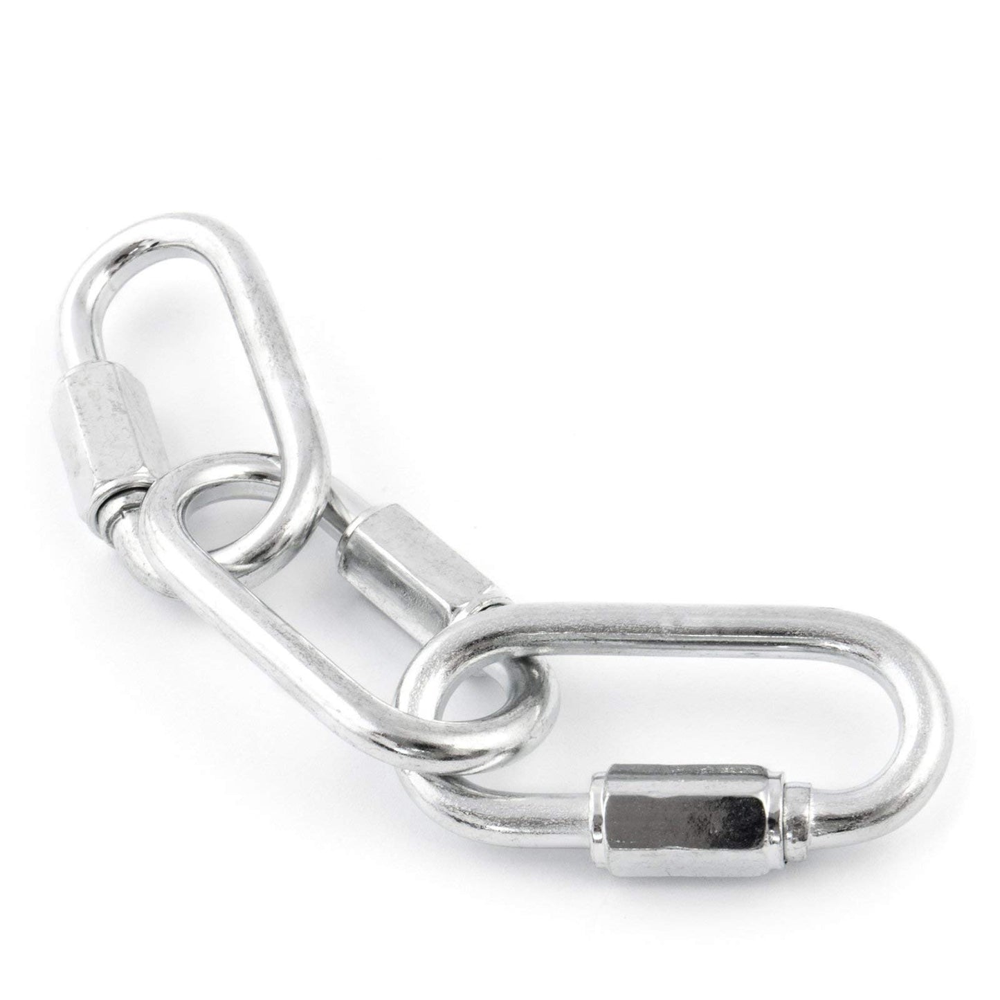 10 x 3 mm Oval Locking Carabiner Quick Link Chain Connector Keychain Buckle