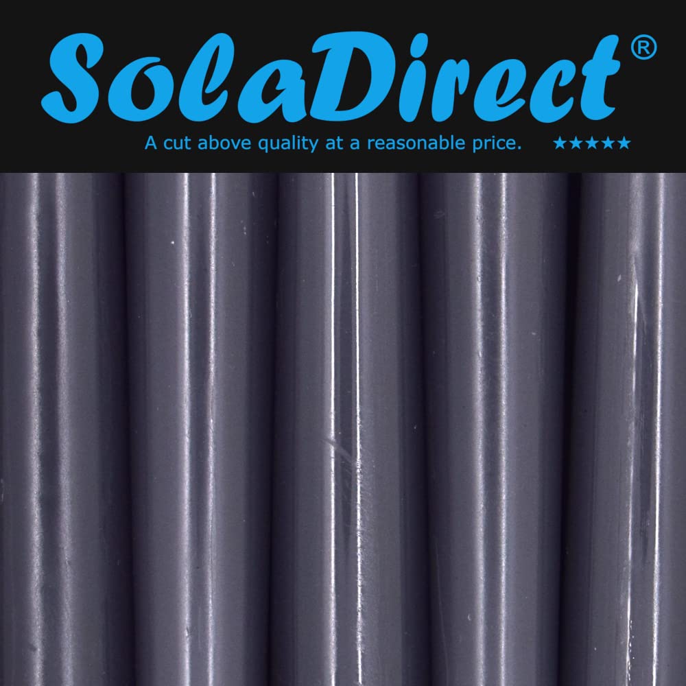 Tapered Dinner Candles, Pack of 10, Unscented, Long Burning Time, 24 cm / 9.45" (Steel Magnolias, Varnished)