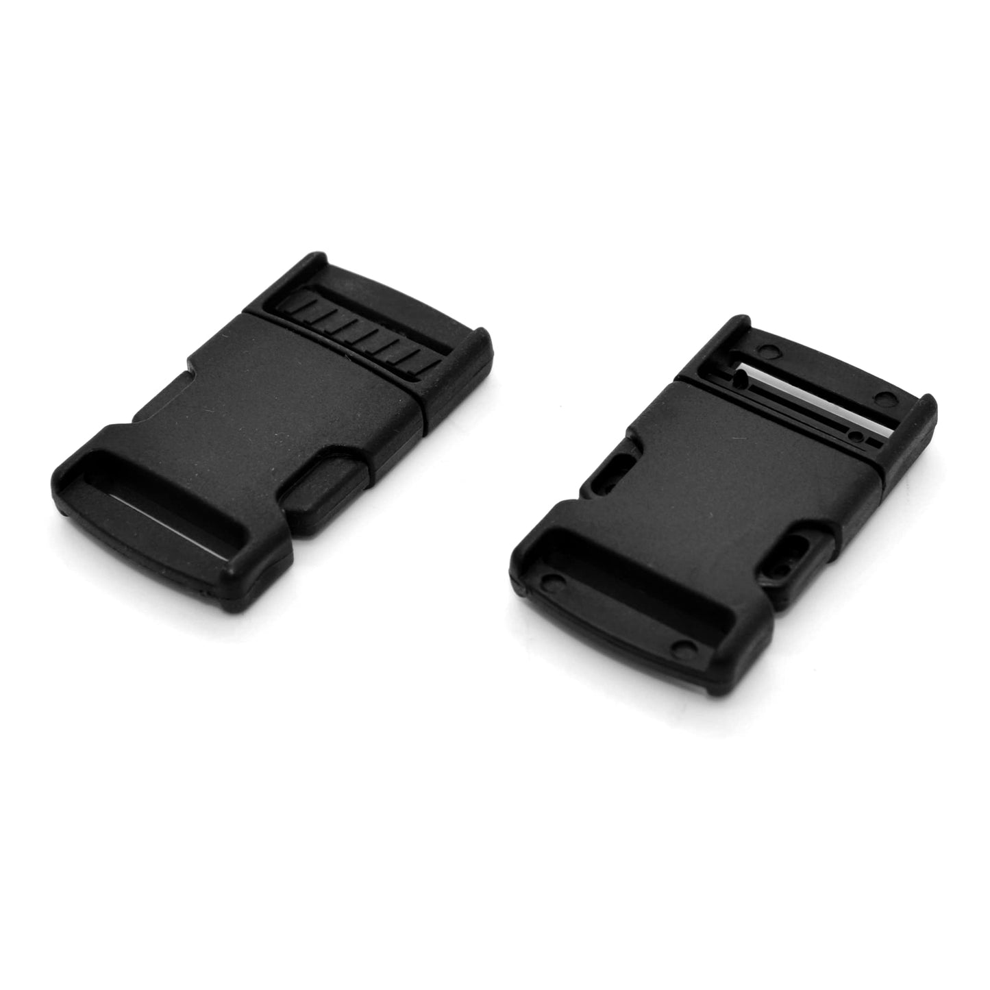 Side Release Buckles Clips for 10 mm Webbing, Luggage, Back Pack / Rucksack, Straps (Black, 2 pieces)