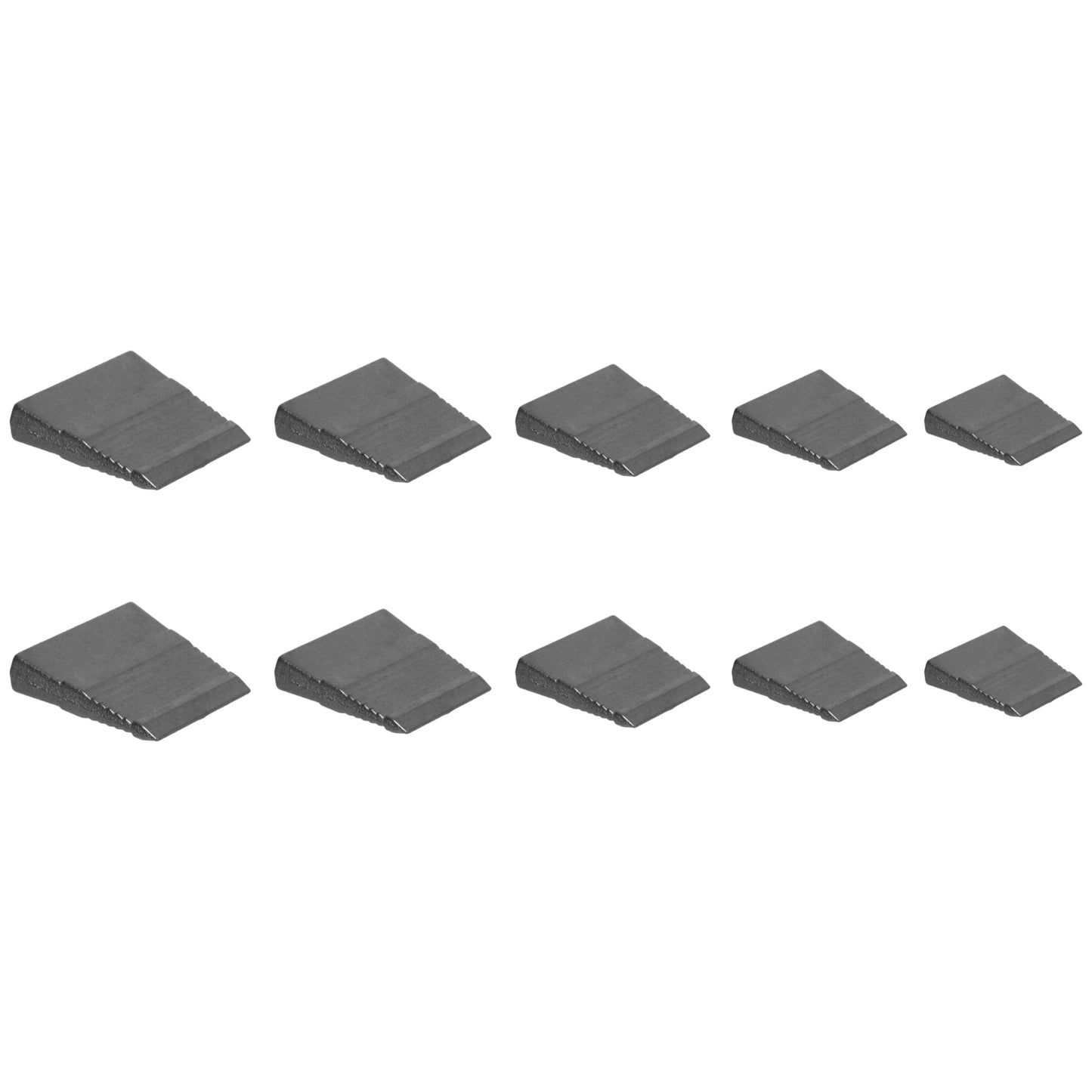 Hammer Wedge Set, Shaft Wedges, 10 pcs - 2 of Each Size, Made of Metal with a Serrated Structure