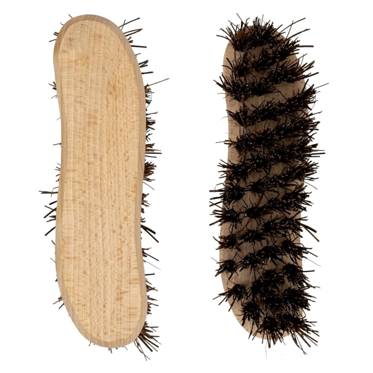 2 x Wooden Scrubbing Brush, Large Hard Bristle Brush, Stiff Bassine, Scrubbing Brush for Cleaning Hard Surfaces, Floors, Walls