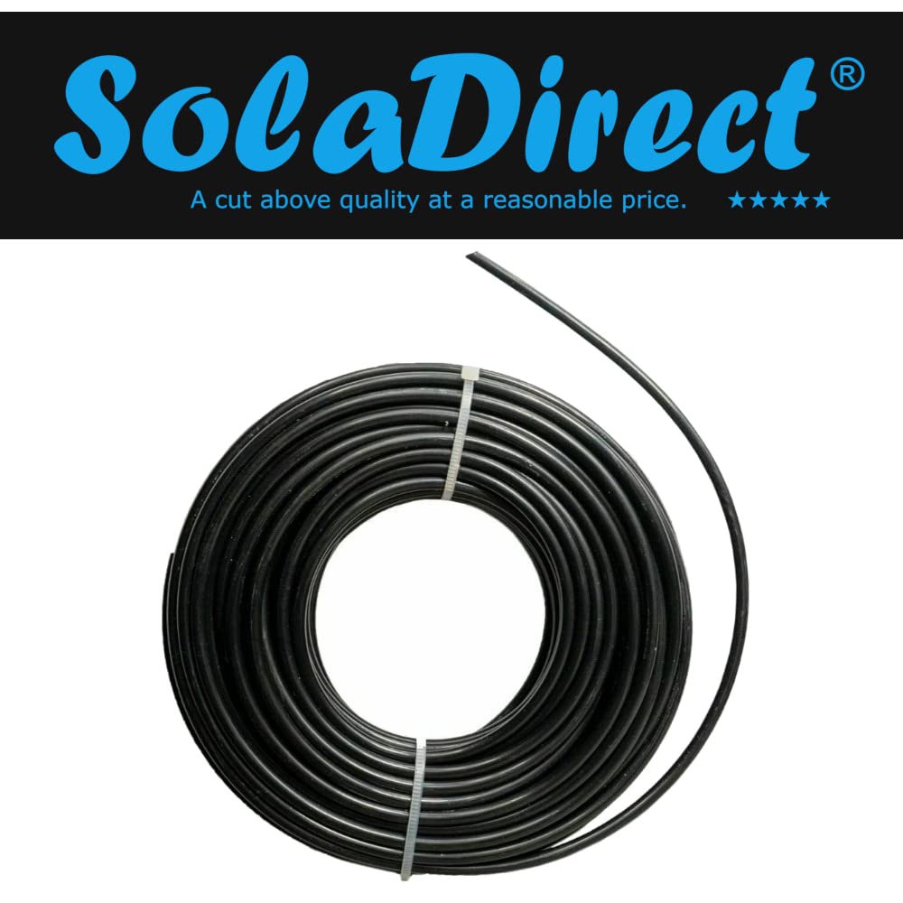 1.6 mm x 15 m Nylon Strimmer Trimmer Line Round Shaped Heavy Duty Brush Cutter Wire - Black