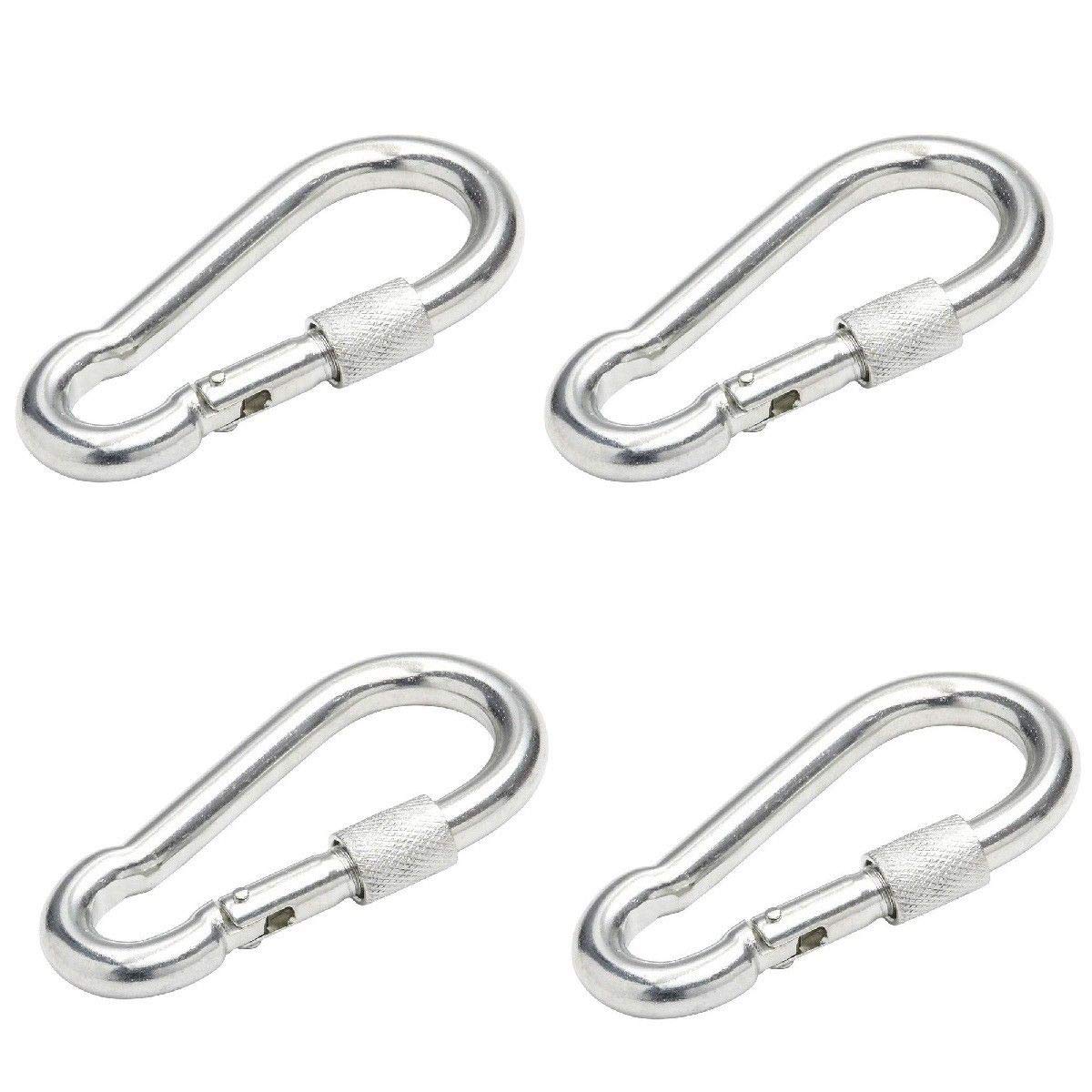 6 x 10 mm Locking Carabiner Spring Loaded Snap Hook Clip Buckle
