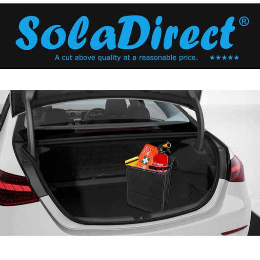 Car Boot Organiser Bag Anti Slip Foldable for Boot Storage Case Tool Bag Boot Tidy Bag, Suitable for All Vehicles, Grey Felt