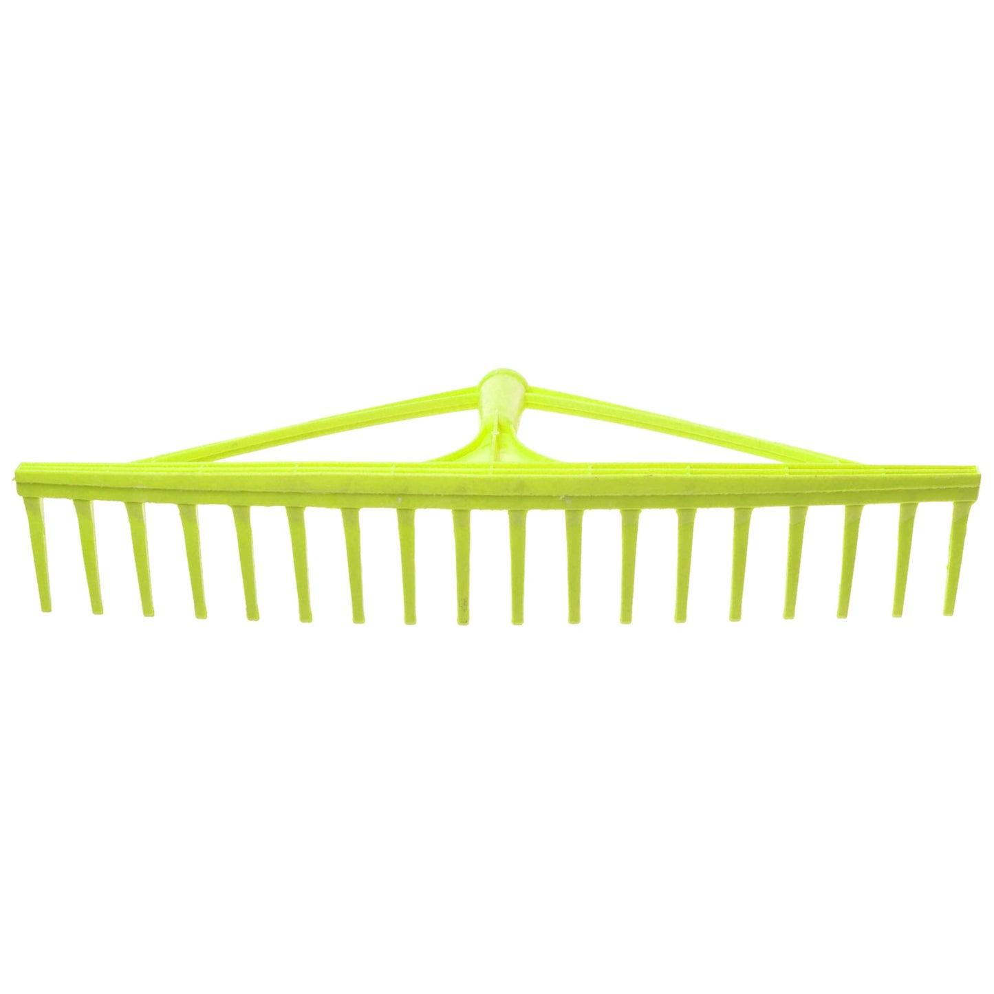 Plastic Garden Rake for Hay, Leaves, Lawn, 63 cm / 25 in with 18 Tins, Ideal Gardening Tool (No Handle)