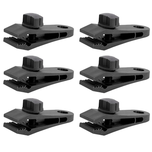 Tarpaulin Clips Heavy Duty Tarp Clips Crocodile Mouth Tent Clips Multipurpose with Tighten Lock Grip Thumb Screw (Pack of 6)