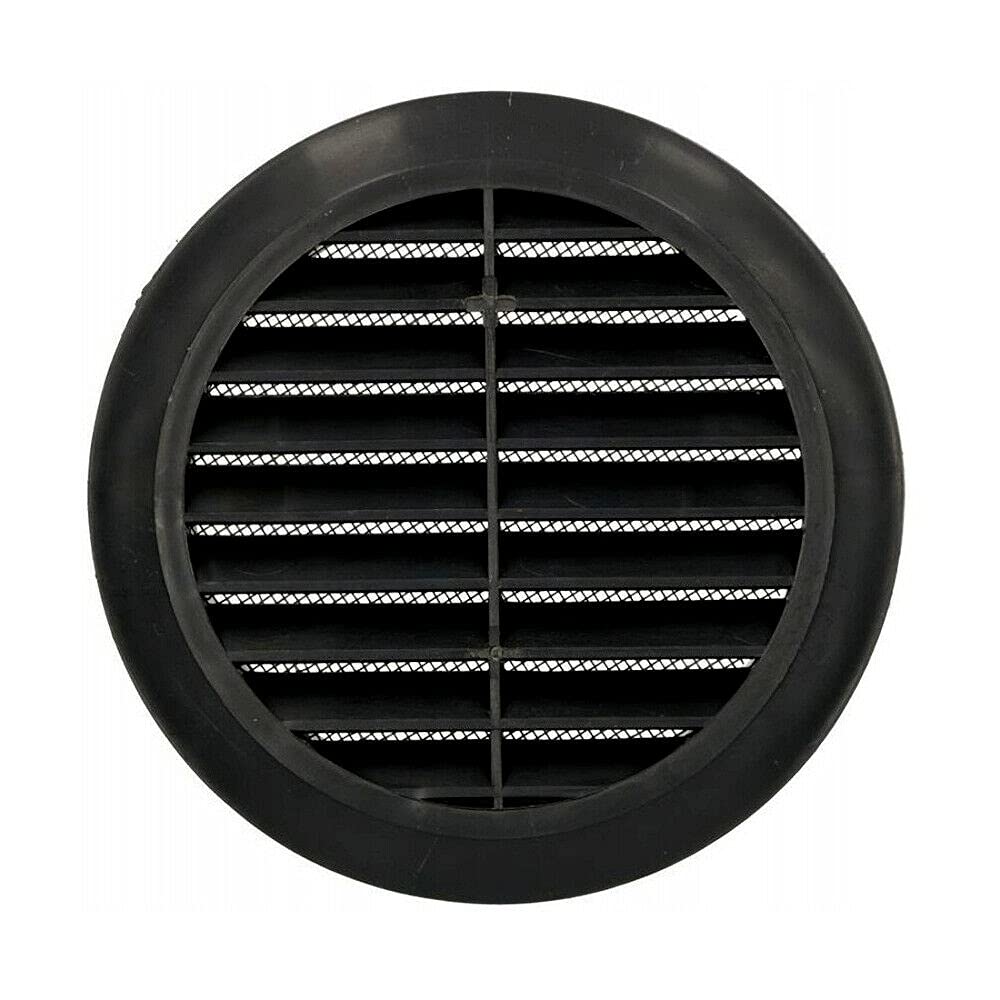 Black Circle Round Air Vent Fit 100 to 150 mm Round Ducting Ventilation Cover Supply Fly Net