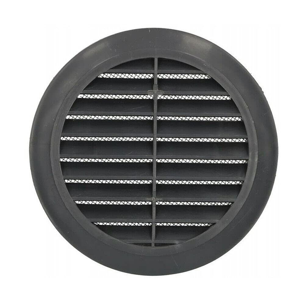 Graphite Grey Circle Round Air Vent Fit 100 to 150 mm Round Ducting Ventilation Cover Supply Fly Net