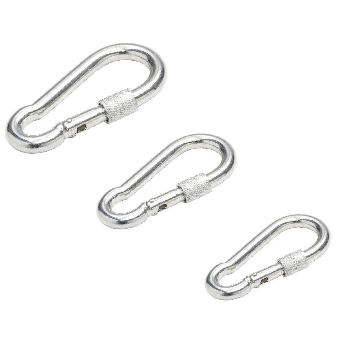 6 x 5 mm Locking Carabiner Spring Loaded Snap Hook Clip Buckle