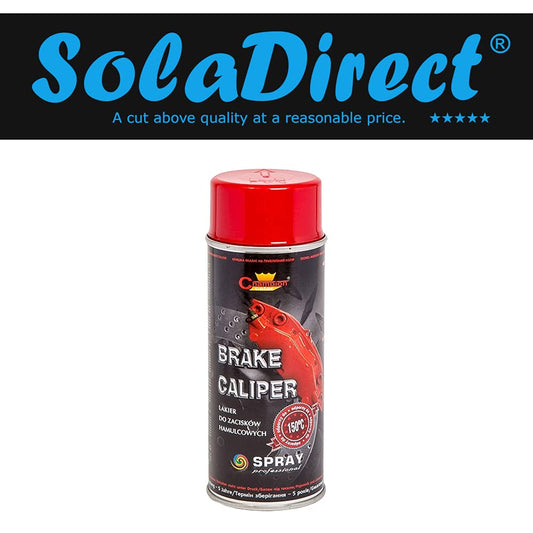 400 mL Red Brake Caliper Spray Paint - High Temperature Coating up to 150°C for Calipers & Brake Drums - Helps Protect from Corrosion and Chemicals, Abrasion Resistant Finish for Car, Motorbike
