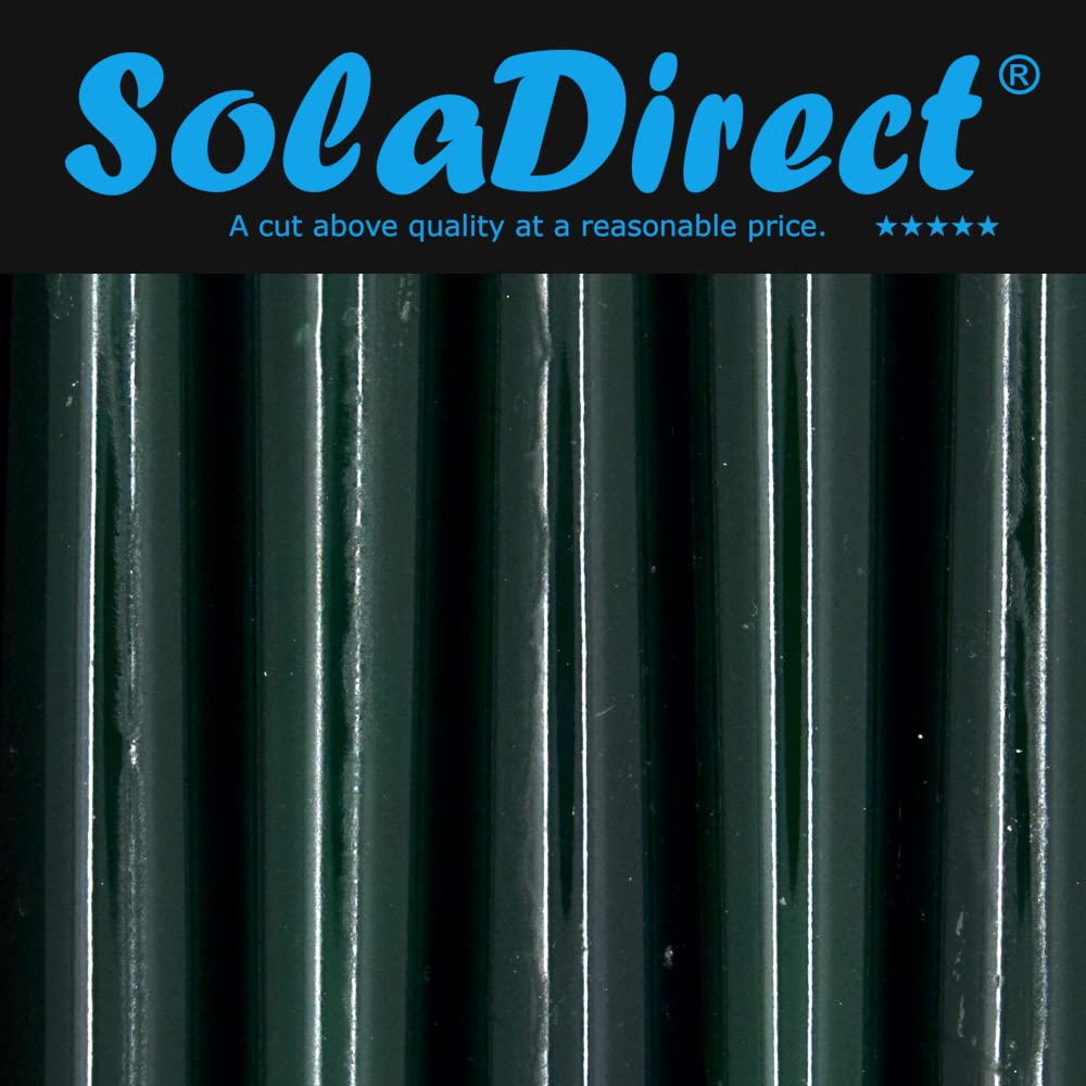 Tapered Dinner Candles, Pack of 10, Unscented, Long Burning Time, 24 cm / 9.45" (Forest Green, Varnished)