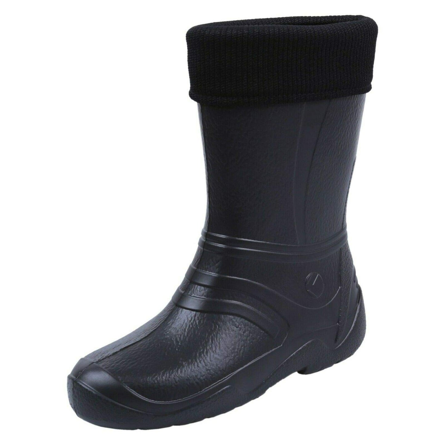 Black Women's Ladies Wellies Lightweight EVA Wellington Boots Rain Boots Waterproof Durable Gardening (Size 8 UK / 41 EU)