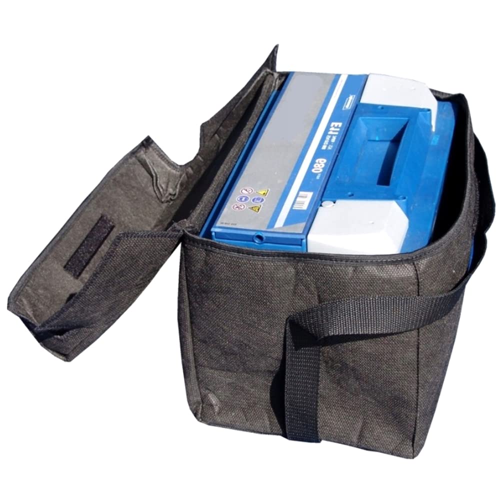 Car Battery Bag Pouch Cover Thermal Wrap Frost Protection Undersuit (Large, 36 x 20 x 18 cm / 14 x 7.87 x 7 in - 100 Ah)