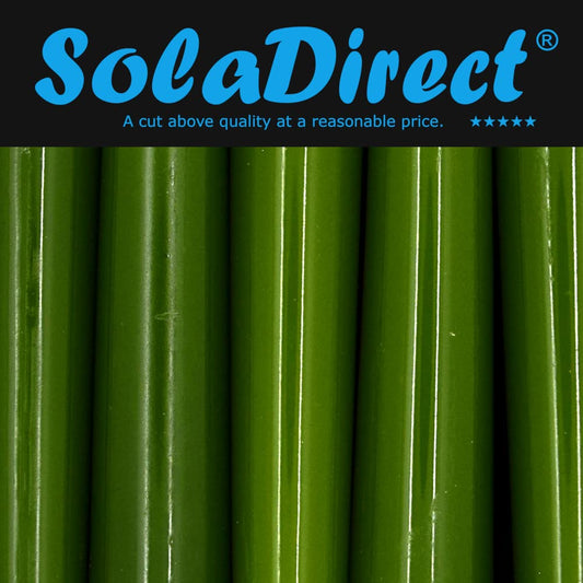 Tapered Dinner Candles, Pack of 10, Unscented, Long Burning Time, 24 cm / 9.45" (Olive, Varnished)