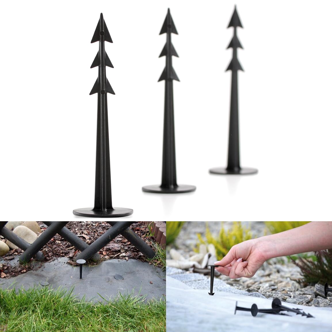 Garden Pegs - Pack of 100 x 5" Ground Pegs for Securing Landscape Fabric, Ground Stakes Anchors for Fixing Weed Control Fabric
