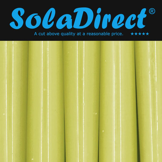 Tapered Dinner Candles, Pack of 10, Unscented, Long Burning Time, 24 cm / 9.45" (Pistachio, Varnished)