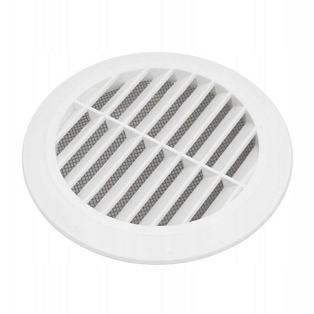White Circle Round Air Vent Fit 100 to 150 mm Round Ducting Ventilation Cover Supply Fly Net