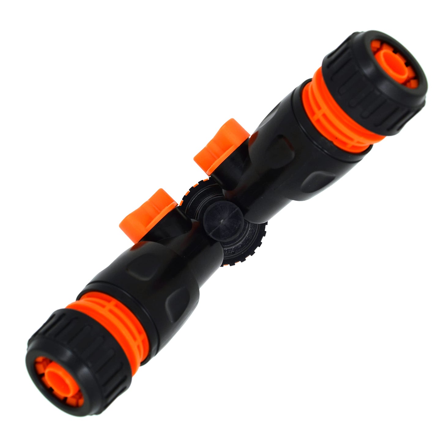 2 Way Garden Tap Connector, Garden Hose Tap Y Splitter Connector with Individual On/Off Valves & 2 Matching Quick Hose Connectors