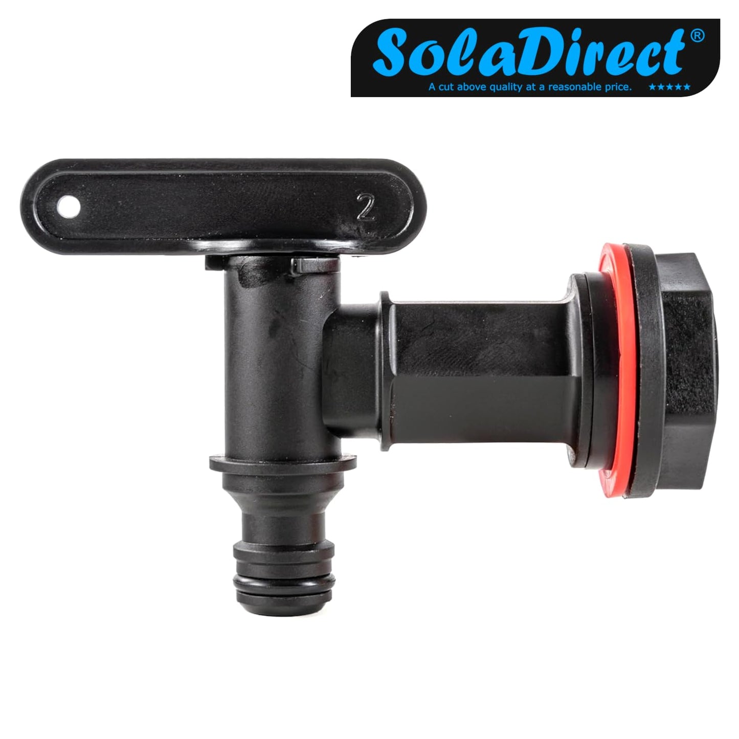 3/4" BSPM Faucet Tap with Valve for Buckets Water Tank Butt Bucket Garden (Black, Big)