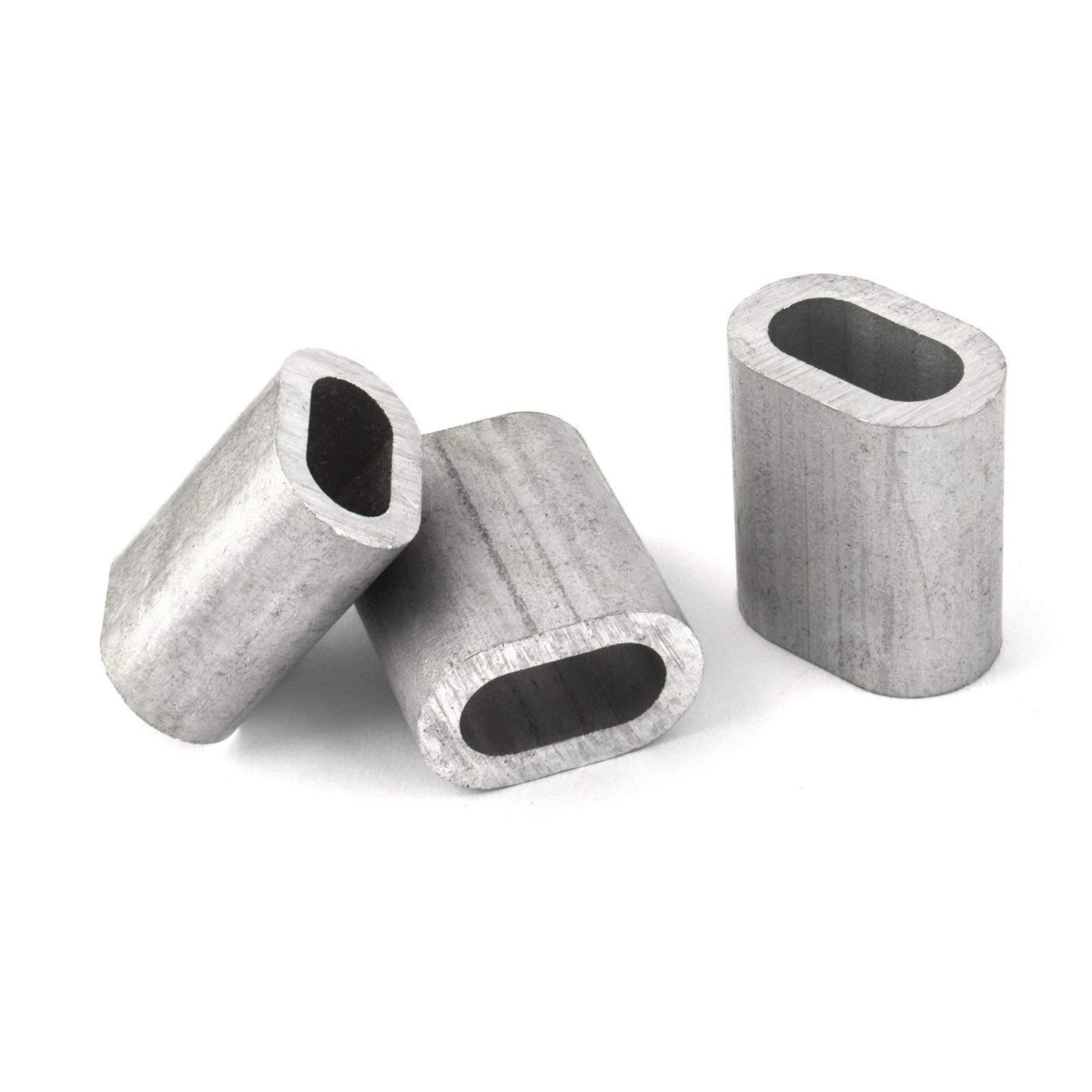 4 pcs of 5 mm Alu Ferrules Aluminium Rope Sleeves Wire Rope
