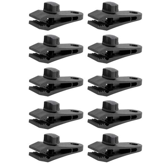 Tarpaulin Clips Heavy Duty Tarp Clips Crocodile Mouth Tent Clips Multipurpose with Tighten Lock Grip Thumb Screw (Pack of 10)