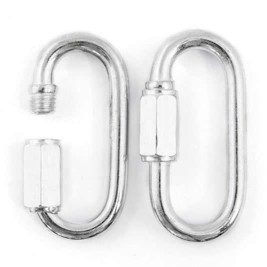 3 x 8 mm Oval Locking Carabiner Quick Link Chain Connector Keychain Buckle