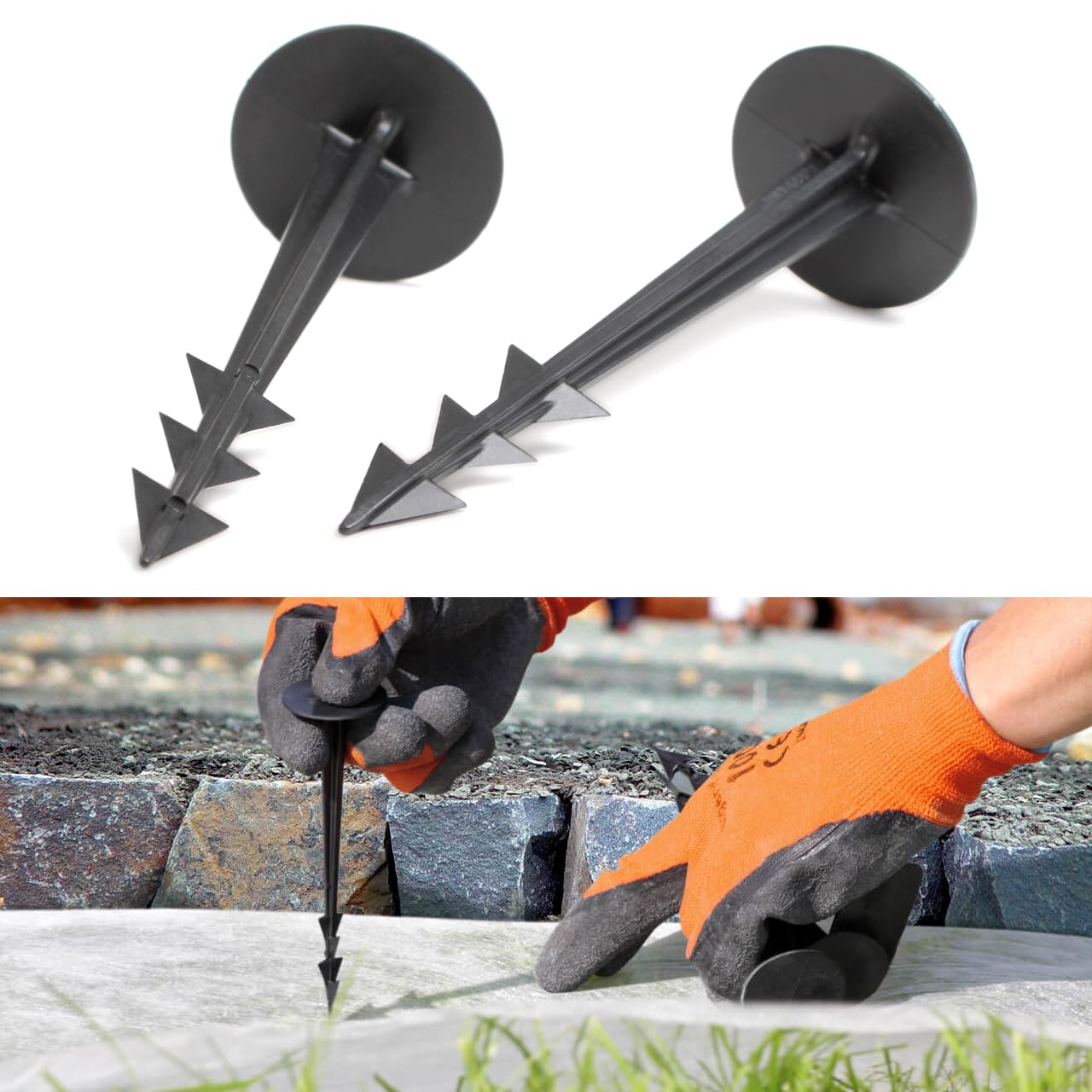 Garden Pegs - Pack of 2000 x 5" Ground Pegs for Securing Landscape Fabric, Ground Stakes Anchors for Fixing Weed Control Fabric