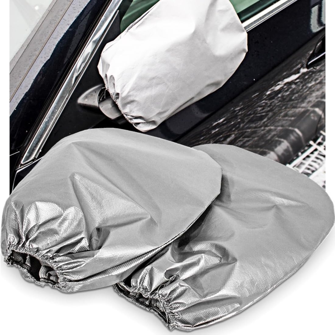 1 Pair Car Side Wing Mirror Frost Ice Snow Rain Dust Protector Cover Universal Rear View Side Accessories