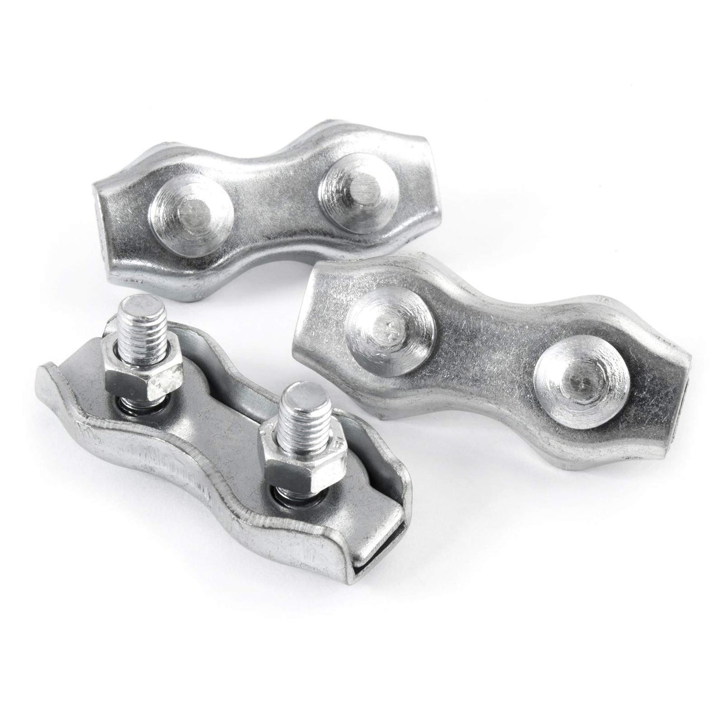 10 x 2 mm Duplex Rope Clip Clamp Fixing Loose Ends of Wire, Jute and Polypropylene Ropes