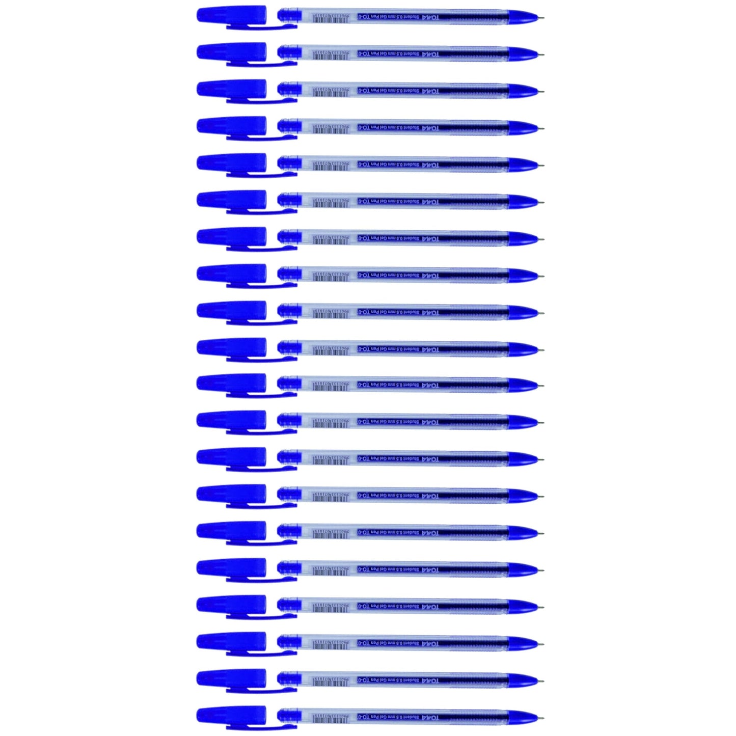 Ballpoint Pens, Gel Ink Ballpoint Pens, Smudge Free, Extra Fine Point 0.5 mm, Ideal for School, Office (Blue, 20 Pens)