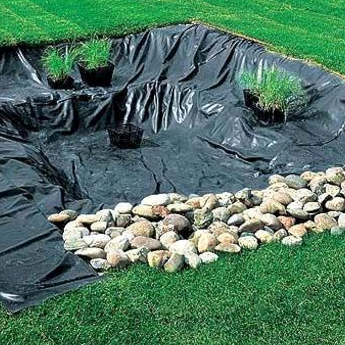 Pond Liner - 2.5 x 2.5 m / 8 x 8 ft - Perfect for Garden Ponds, Water Features, Koi & Fish Pools, Wildlife - UV and Tear Resistant