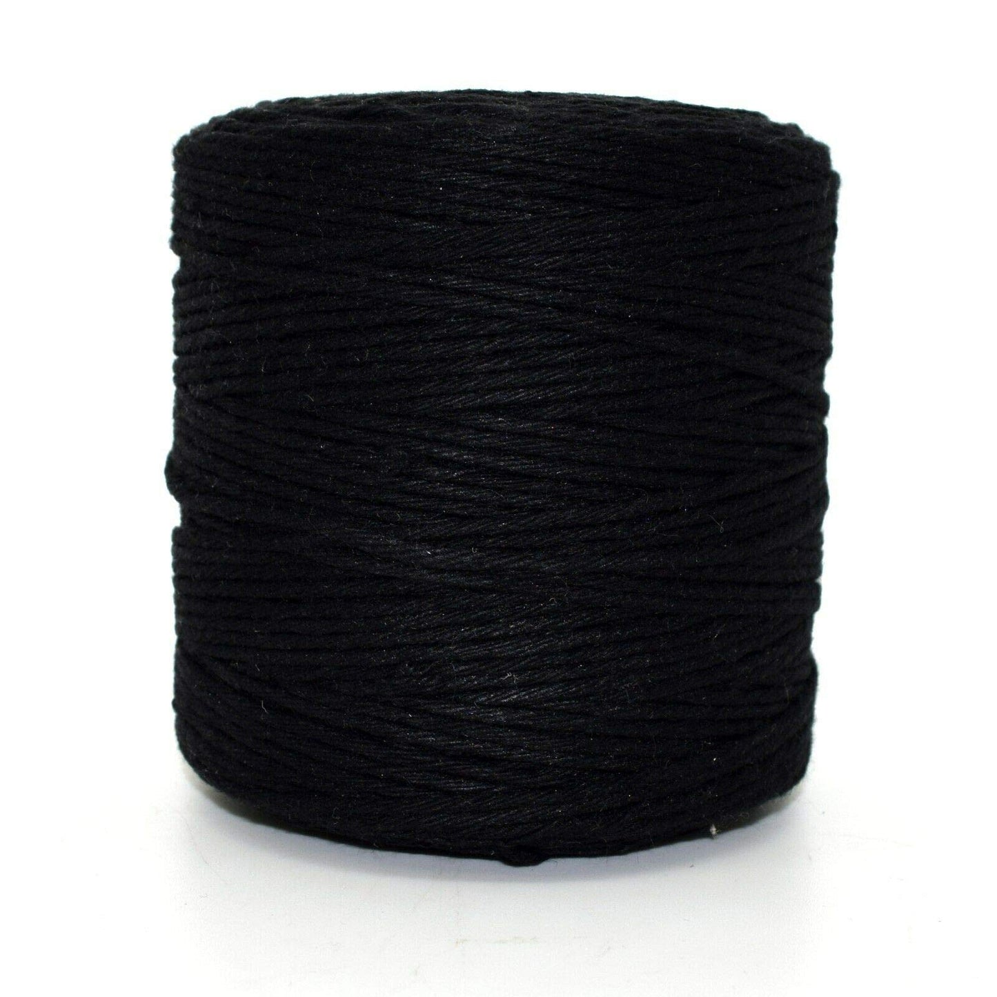 Premium Black Macrame Cord Twine, 100 m / 328 ft of 5 mm Thick Natural Cotton Thread Yarn Macrame Rope (Reel)