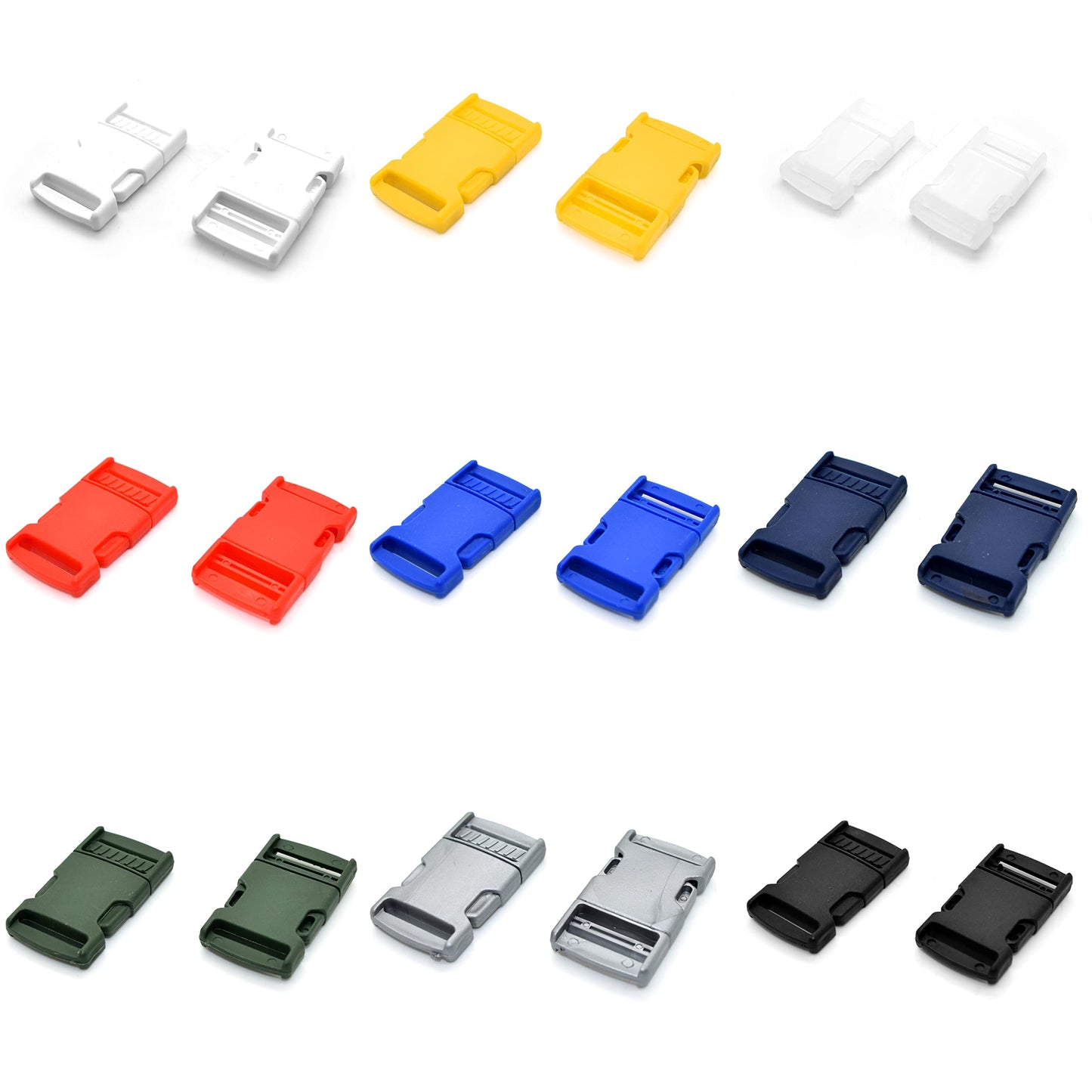 Side Release Buckles Clips for 50 mm / 2 in Webbing, Luggage, Back Pack / Rucksack, Straps (Black, 2 pieces)