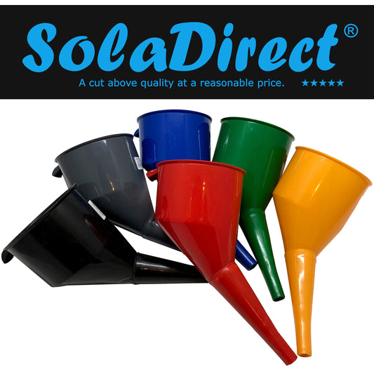 Fuel Funnel Angled with Fine Mesh Filter for Easy Refilling, Lightweight Plastic Funnel, Practical, Versatile